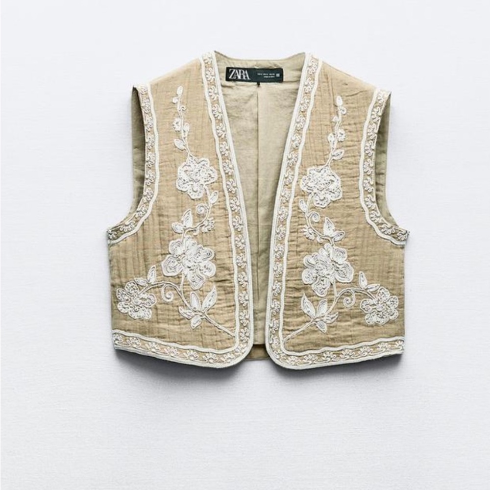 Zara embroidered vest